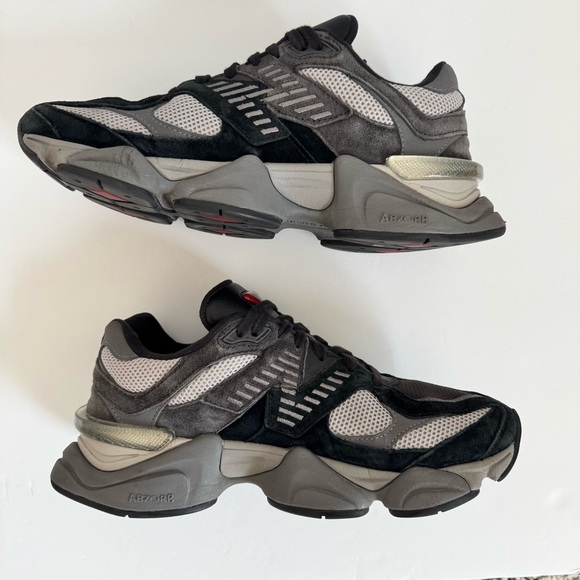 New Balance 9060 Black and Gray Sneakers - Picture 7 of 10